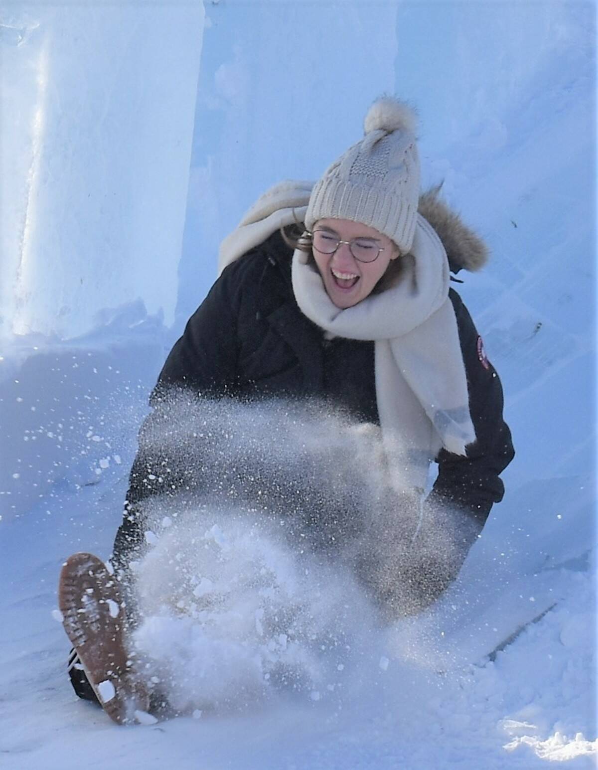 The ice slide was the main attraction for many who came out to enjoy in the festivities. There was also a visitors centre, a smaller scale walkthrough castle, and several paintings as well as old memorabilia on display. Ethan Butterfield/NNSL photo