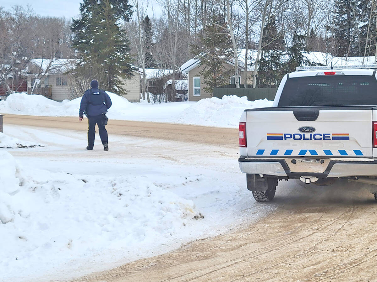 An vehicle in Fort Smith March 4. Police reported one person dead and a shooing suspect at large. submitted photo