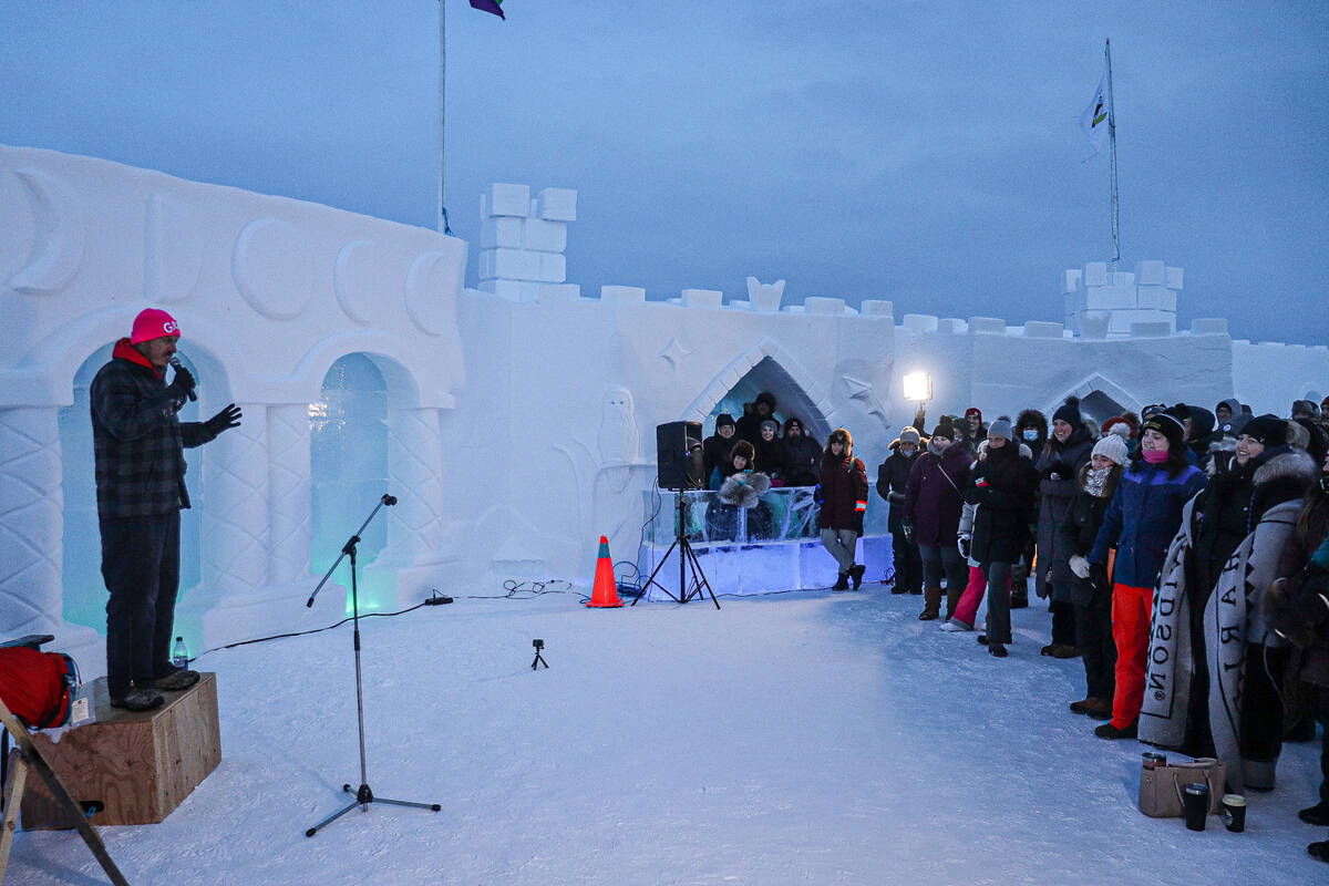 Comedy at the Snow Castle took place on Saturday, March 12 at around 6:30 p.m. In or around 50 people showed up to the event, with some enjoying the provided laughs and others exploring the other end of the castle. Ethan Butterfield/NNSL photo