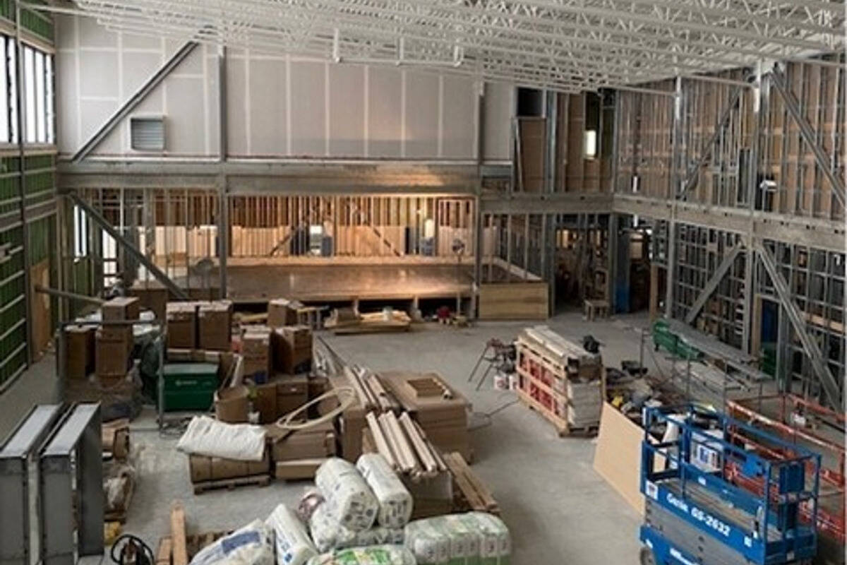 This cavernous gymnasium is among the features of the new Ecole 漠t艂始o in Yellowknife, the school that is replacing J.H. Sissons School. Photo courtesy of the Department of Infrastructure