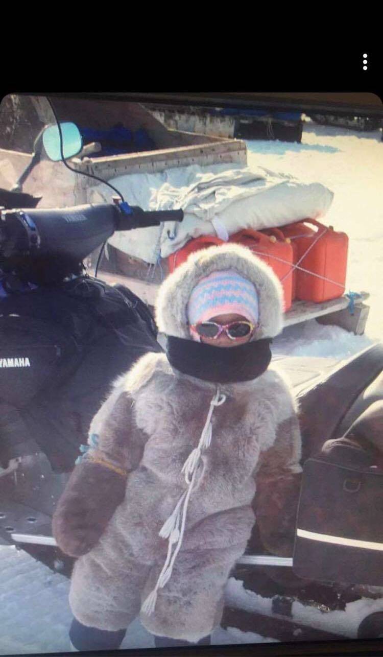 聭Evangeline must have been around three years old. This would have been taken the winter of 2006 in Taloyoak.聮 Photo courtesy of Linda Charlie