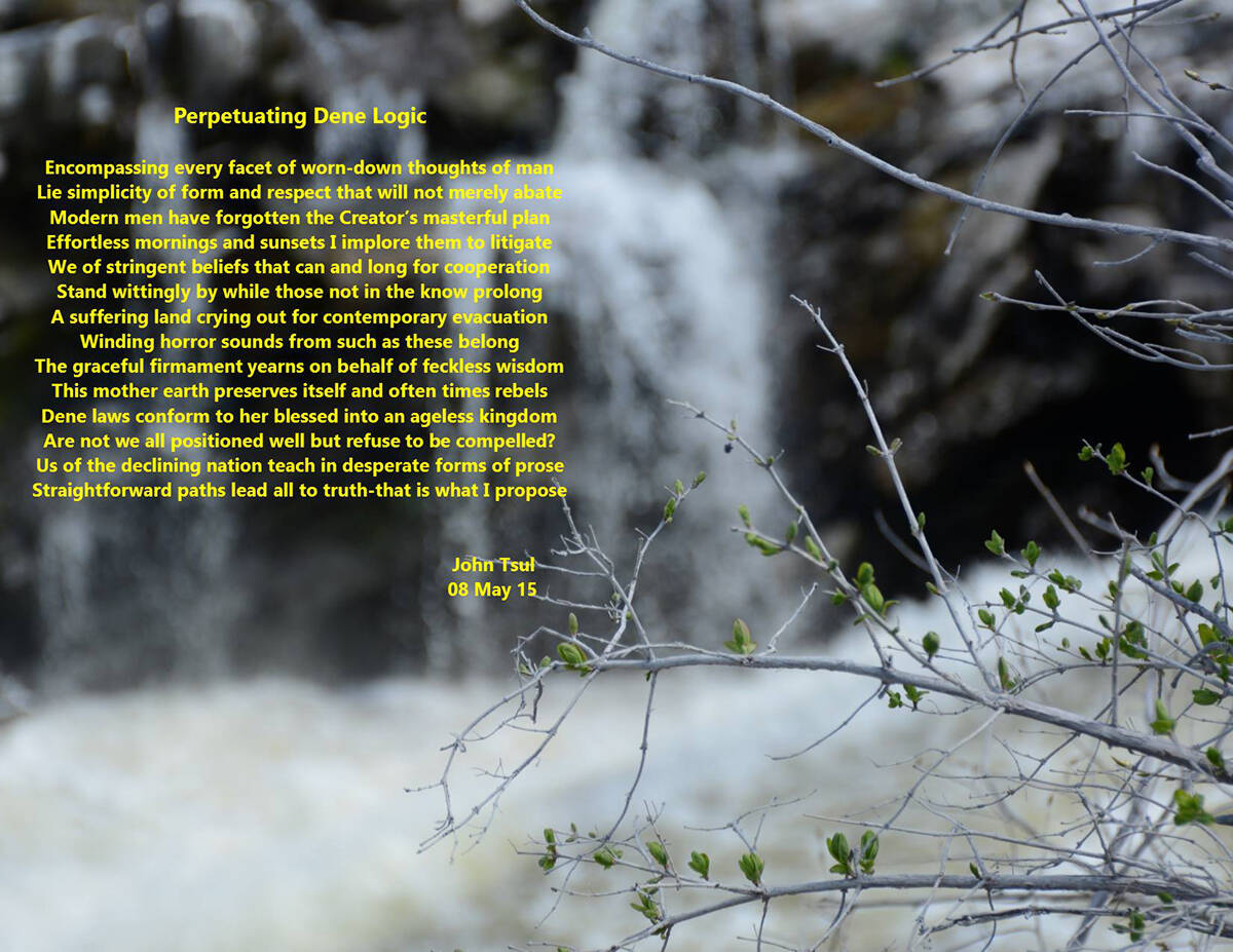 Perpetuating Dene Logic, by John Tsui. Send your artwork to the Inuvik Drum and we聮ll showcase it in this space in a future edition.