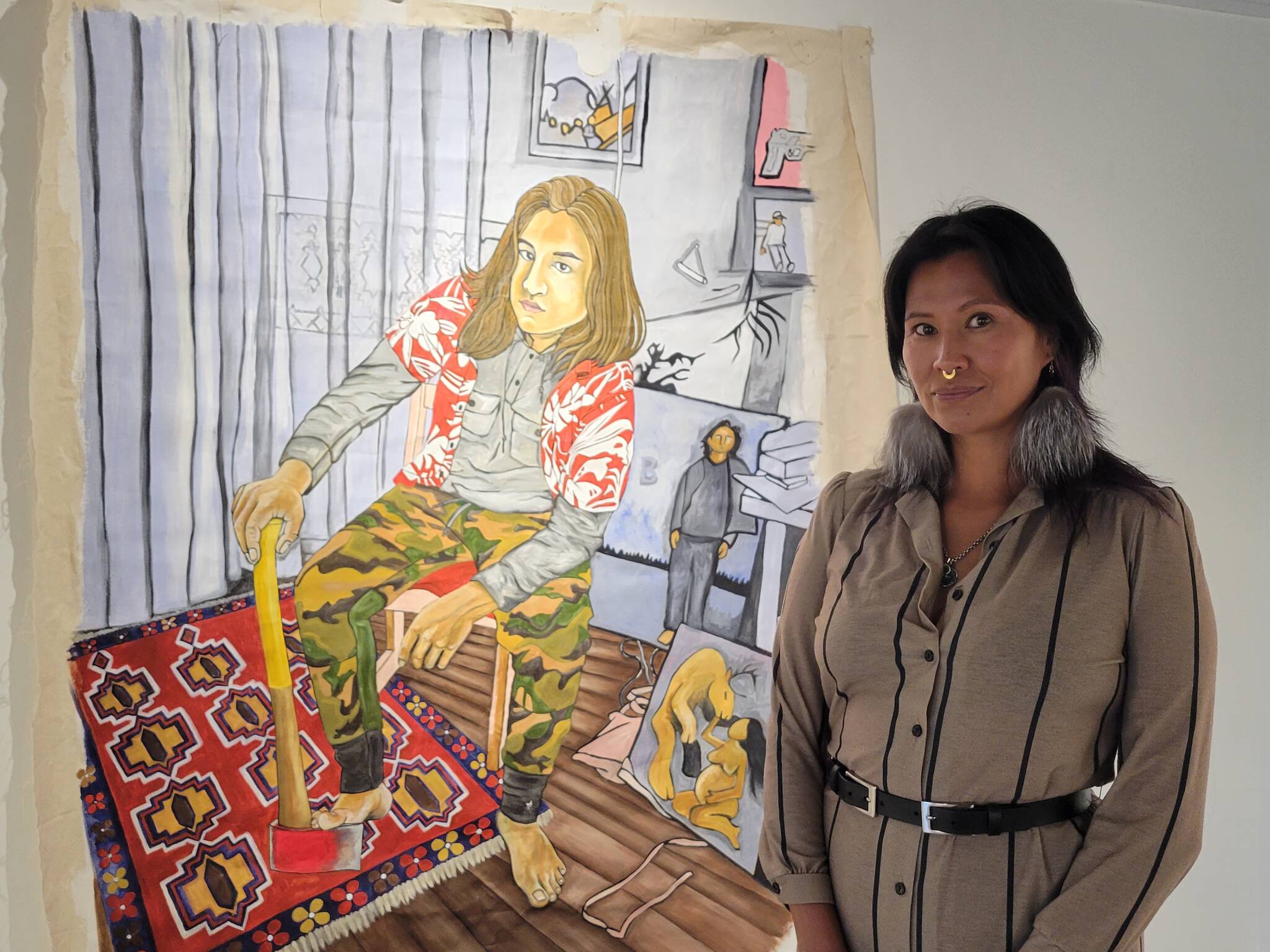 Melaw Nakehk聮o is the premier artist to be featured in the new Yellowknife Visitor Centre. Ethan Butterfield/NNSL photo