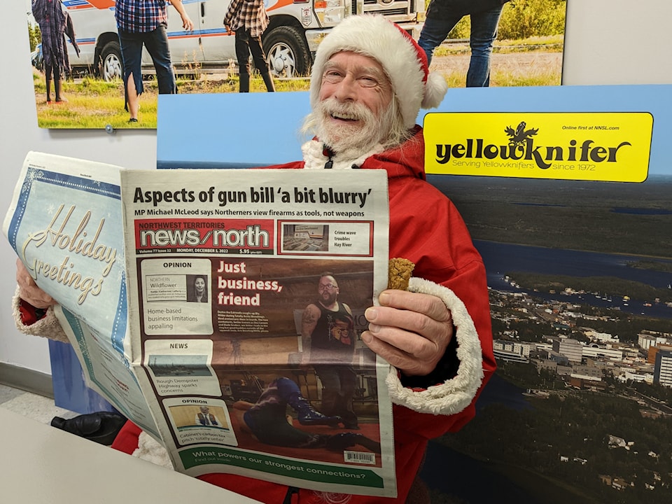 Santa with paper