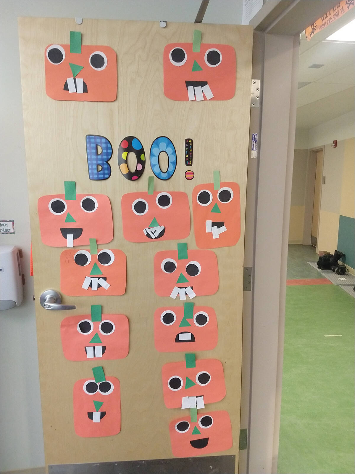 Halloween Door, by Ms. Katie Raskas Grade One Class, East Three Elementary. Send your artwork to Inuvik Drum and well showcase it in this space in a future edition. Photo courtesy of Beaufort Delta District Education Council
