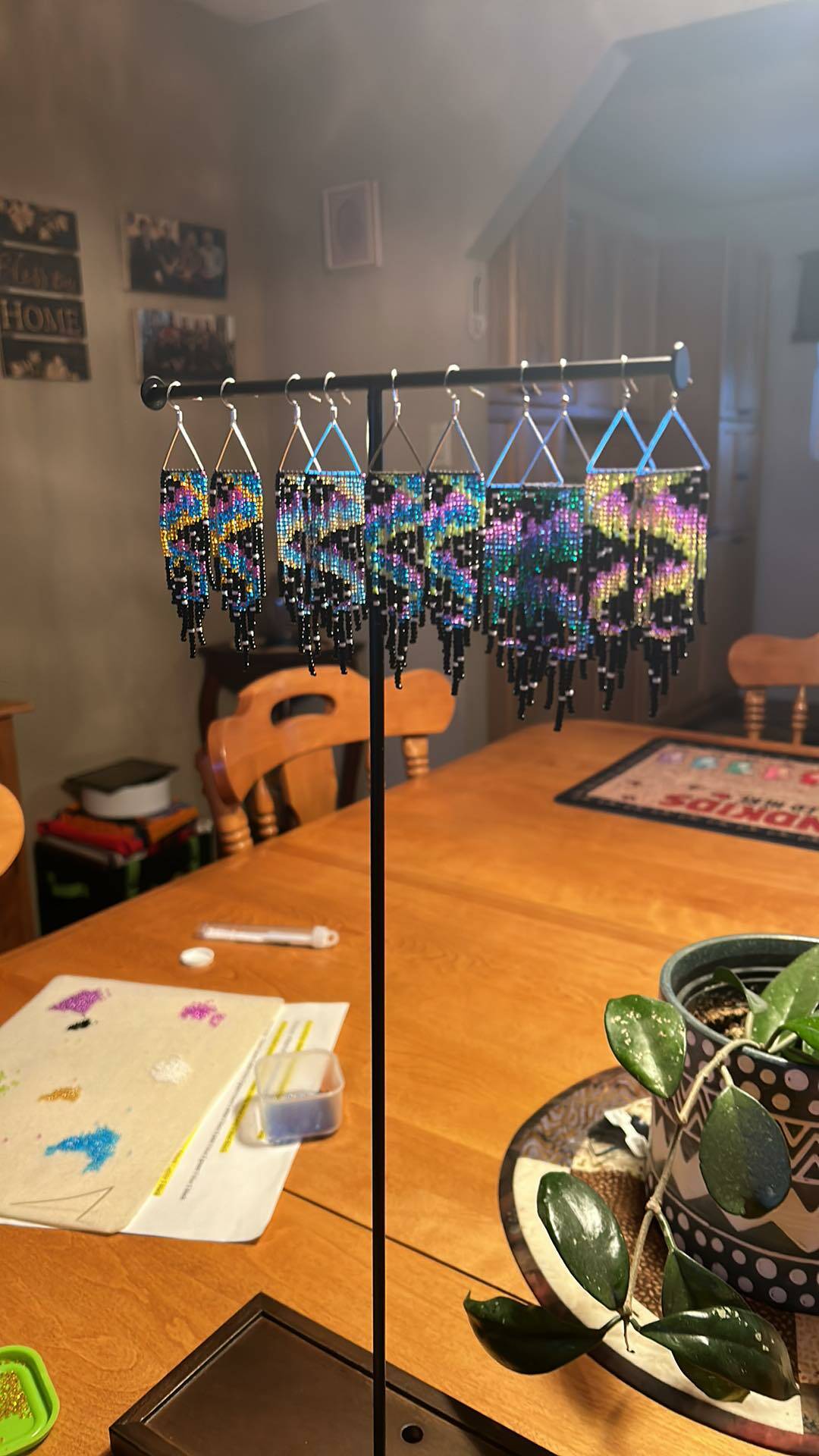 Northern Lights Earrings, by Janesta McLeod. Send your artwork to Inuvik Drum and we聮ll showcase it in this space in a future edition. Photo courtesy of Janesta McLeod