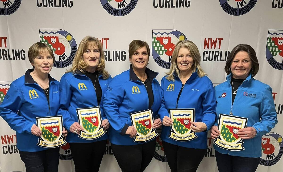 The NWT Seniors Curling Championships womens winners are, from left, Sharon Cormier, Cheryl Tordoff, Marta Moir, Kelly Kaylo and Wendy Ondrack. They won in Hay River on Saturday. Photo courtesy of NWT Curling