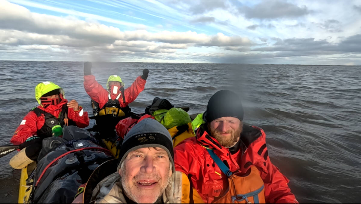  The exact moment the team finished the Northwest Passage. Screenshot courtesy West Hansen 