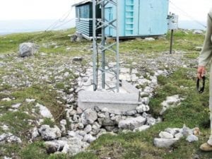 A radio tower sits on top of a site the Nahanni Butte Dene Band says is spiritually significant. - photo courtesy of the Nahanni Butte Dene Band