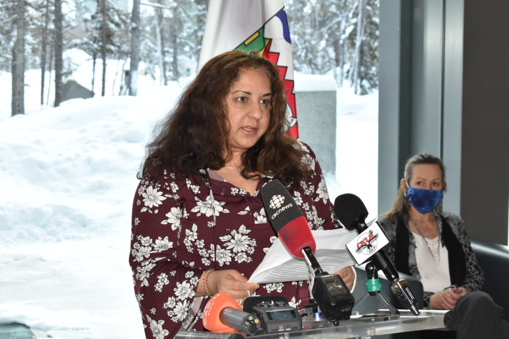 The risk of community spread from the five active cases of Covid-19 in the NWT is low, said Chief Public Health Officer Dr. Kami Kandola on Tuesday at a news conference. Blair McBride/NNSL photo