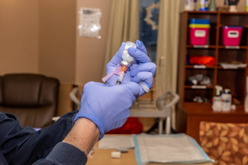 Individuals aged 60 and older will be able to receive their first dose of Covid-19 vaccine in the next round of vaccinations starting Monday in Yellowknife. GNWT image