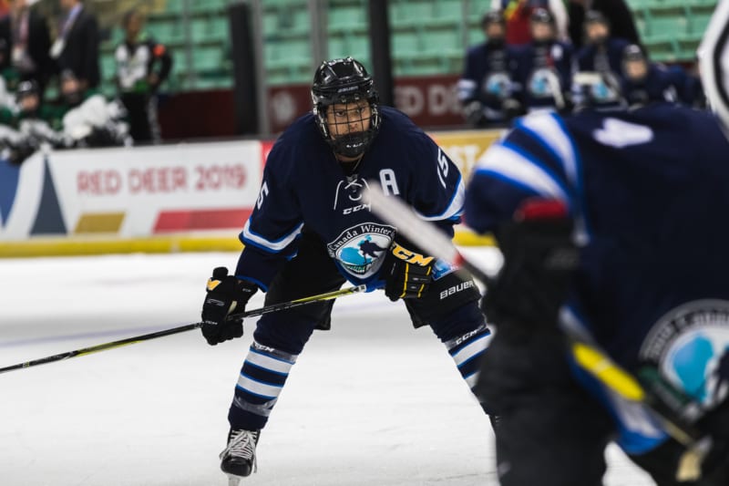 Ethan Anstey, seen during the 2019 Canada Winter Games in Red Deer, Alta., will suit up for the Fort McMurray Oil Barons of the Alberta Junior Hockey League next season after signing with the club in mid-March. Brandon White/Canada Winter Games photo