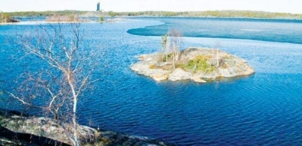 View of Kam Lake in Yellowknife.