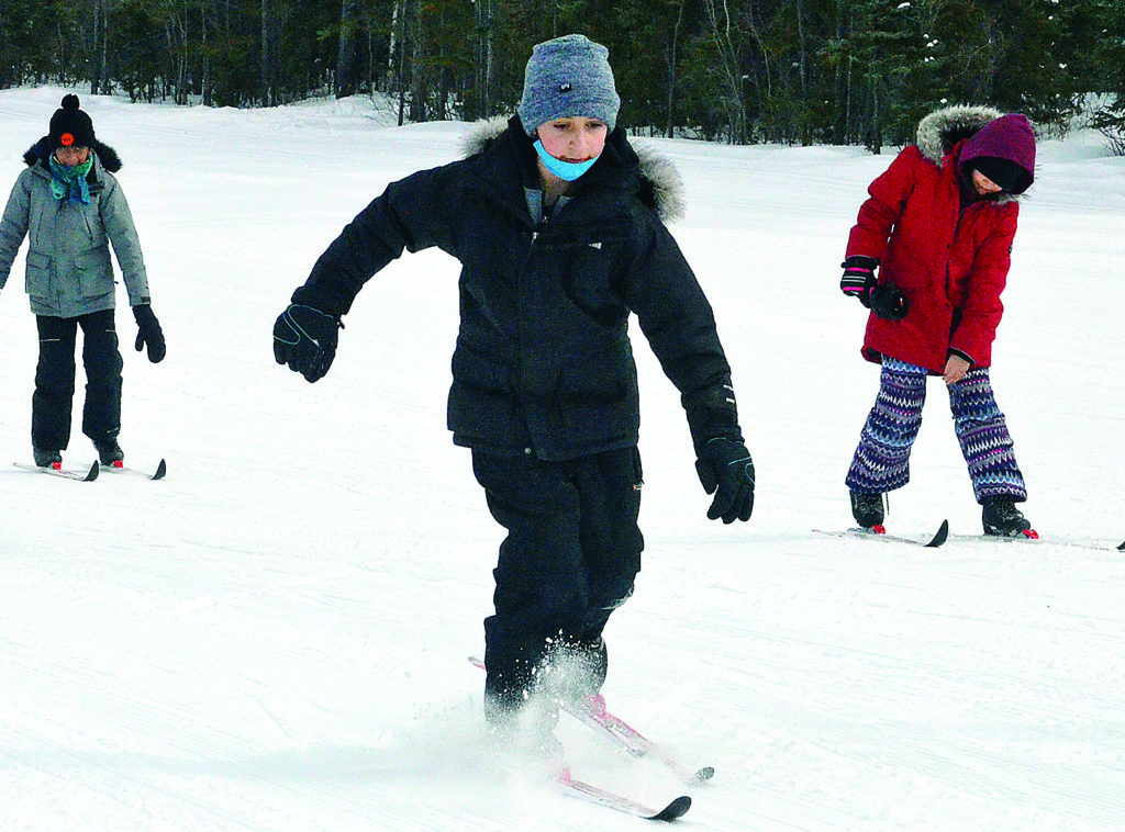 David Mkhitaryan of Weledeh Catholic School cuts through the snow during a session at the Yellowknife Ski Club as part of the club's Ski At School program. James McCarthy/NNSL photo