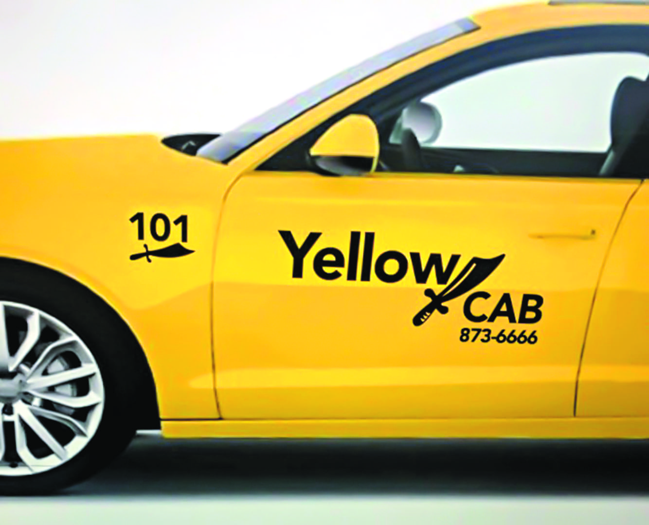 The new logo for the Yellowknife Cabs Ltd. Company that hopes to get on the road by April 1, should the company be able to install soft meters in their vehicles. They currently have 30 vehicles in waiting. Photo courtesy of Sibhat Berhane