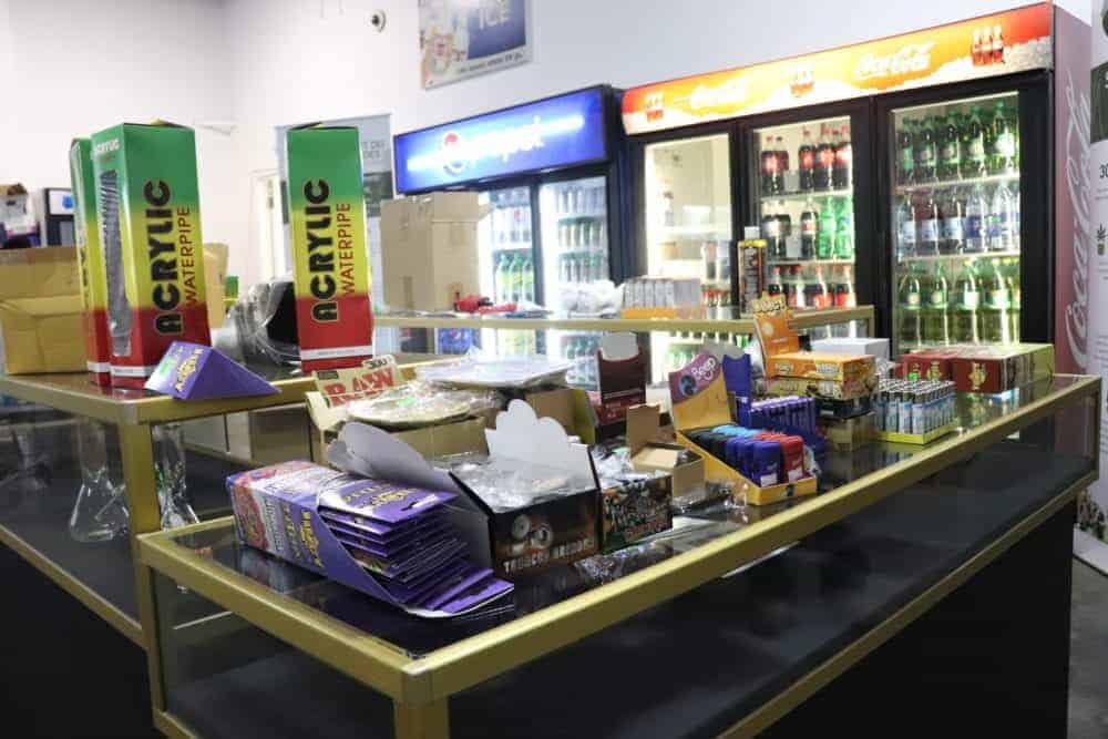 Cannabis paraphernalia on display inside the Yellowknife Liquor Shop. Dylan Short/NNSL photo