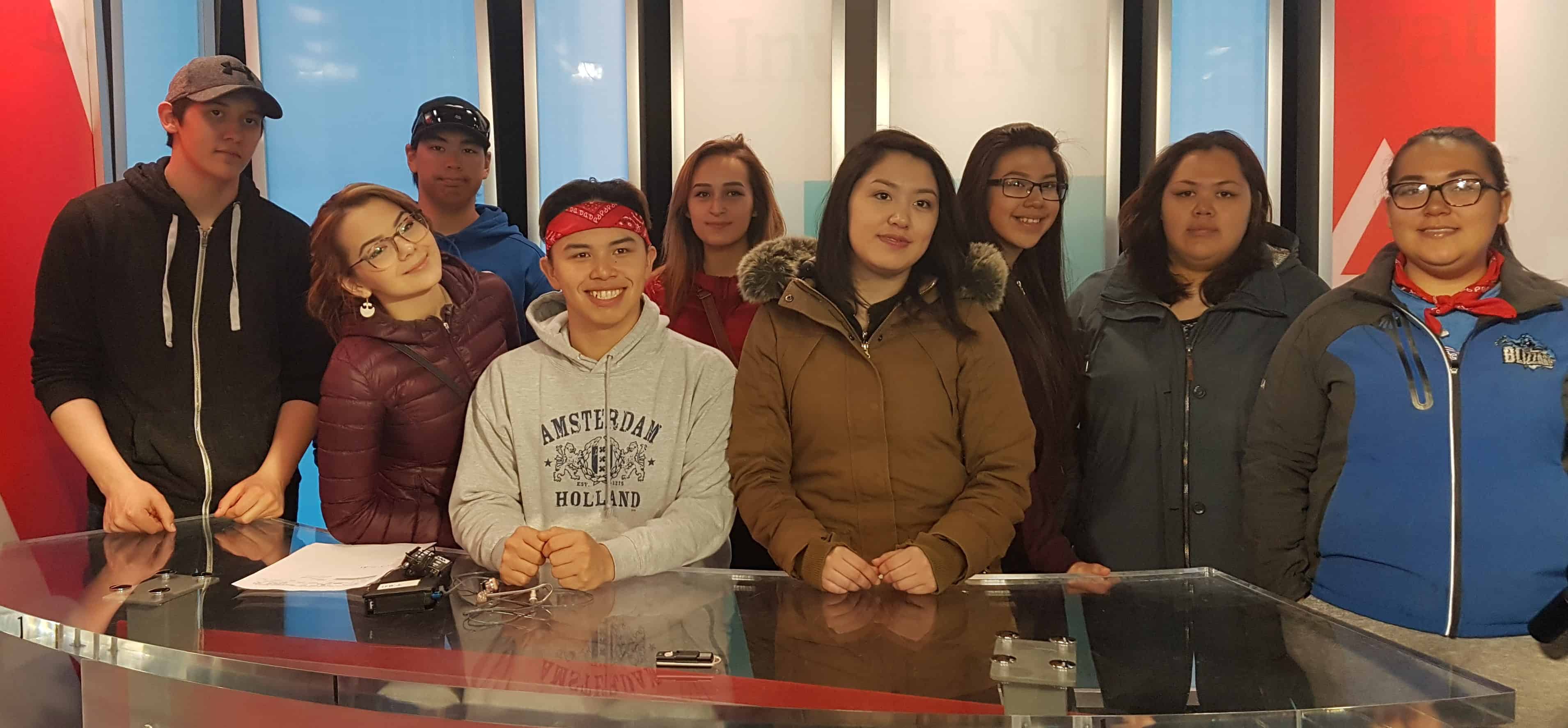 Nunavut's Youth Ambassador Program will be on the ground at the Canada Winter Games in Red Deer, Alta., to help out with activities during week two. They are, from left, Matthew Ford-Rogers of Rankin Inlet, Tanya Tugak of Rankin Inlet, Donald Mullins of Chesterfield Inlet, Shaun Nauyuk of Iqaluit, Katrina Anderson of Rankin Inlet, Sylvia Kablutsiak of Arviat, Melanie Qaqqasiq of Naujaat, Jewel Kuksuk of Arviat and Carla Kaayak of Baker Lake. Missing from the photo is Alesha Tiglik of Iqaluit. photo courtesy of Alison Griffin