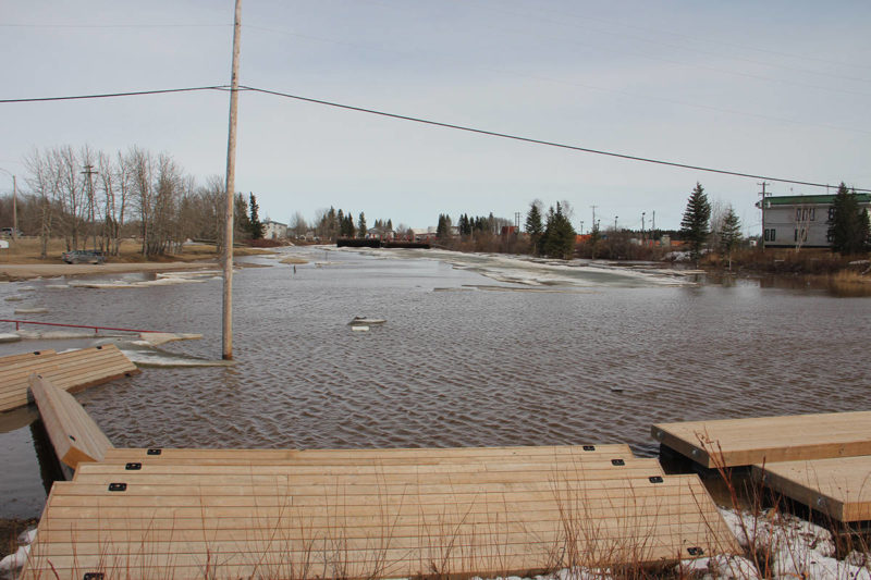                                            Porritt Landing was covered with water on May 7. Paul Bickford/NNSL photo                            