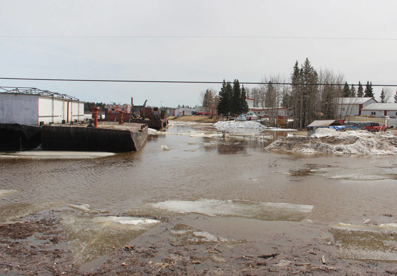                                             The Canadian Coast Guard wharf was under water on May 7. Paul Bickford/NNSL photo                            