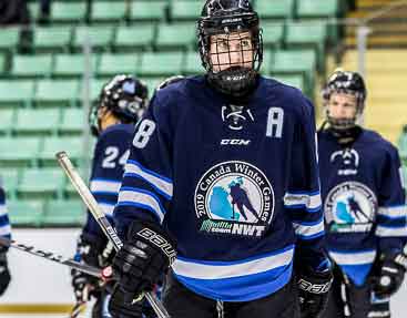Logan Cunningham, seen during the Canada Winter Games this past February, wrapped up his first Western Hockey League camp with the Spokane Chiefs on Sunday. Brandon White/Canada Winter Games photo