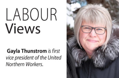 Gayla Thunstrom is first vice president of the United Northern Workers. Photo courtesy of the UNW