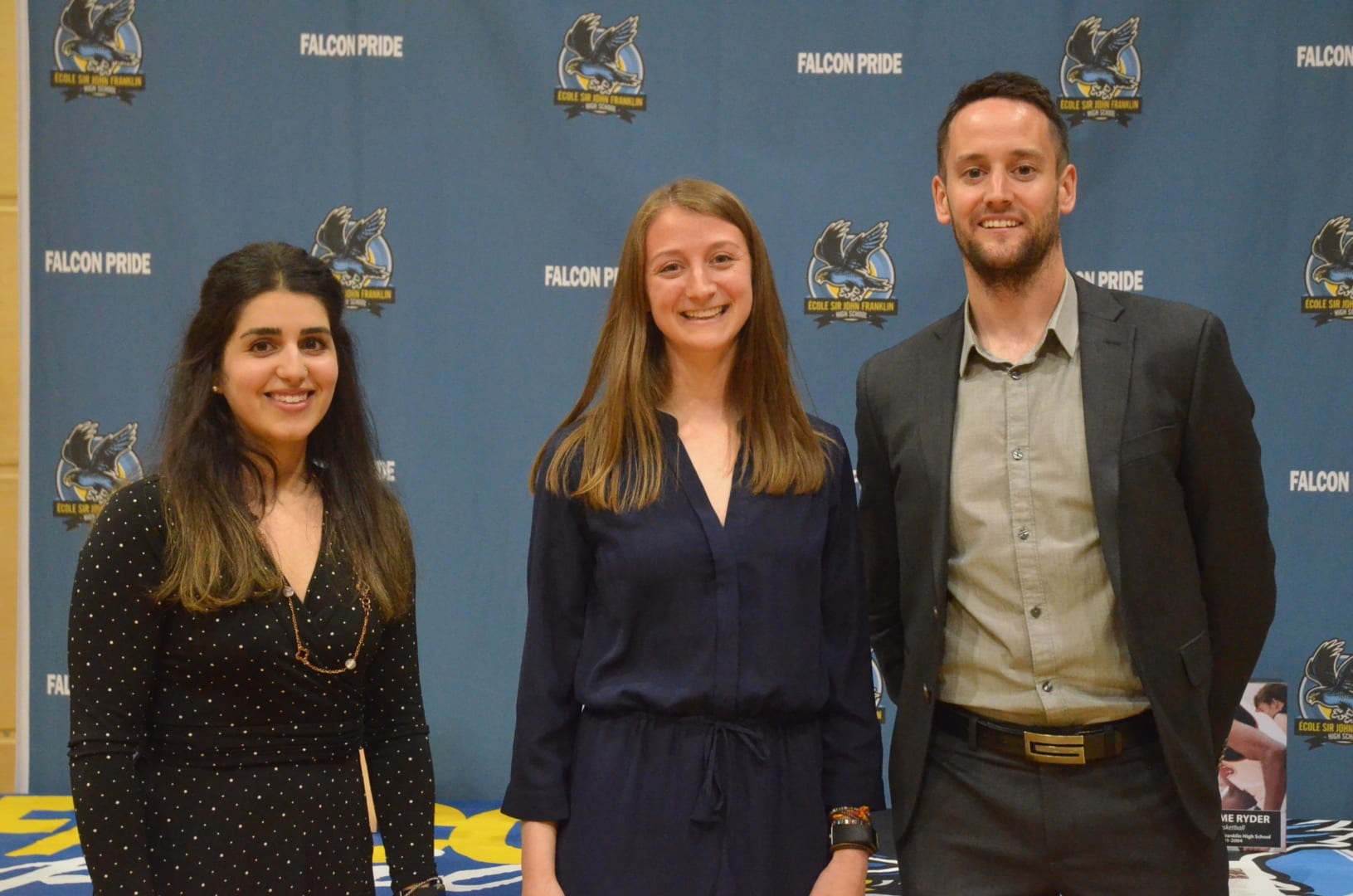 The Sir John Franklin Athletics Hall of Fame class of 2019 are, from left, Pooja Chugh, Hannah Clark and Graeme Ryder. The trio was inducted into the school's hall of fame at a ceremony on Friday evening. James McCarthy/窪蹋勛圖厙 photo