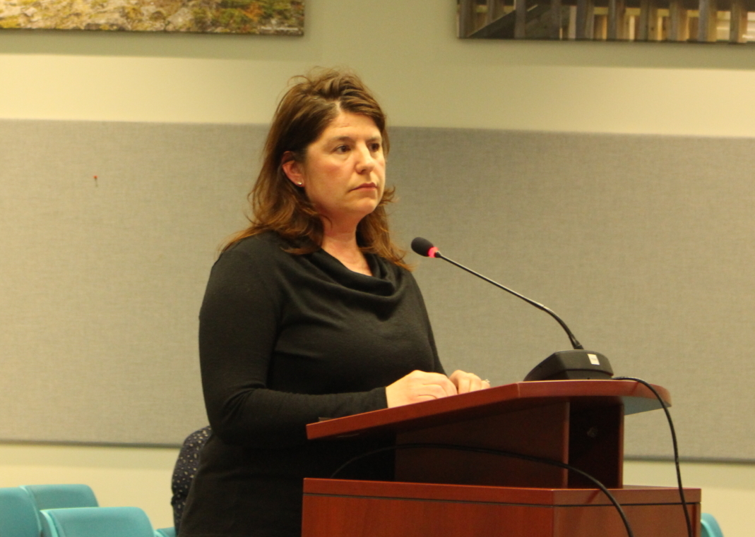 April Desjarlais, owner of the Finn Hansen building, came before council Monday "exasperated" and looking for help in dealing with the day shelter. Brett McGarry/ϳԹ Photo