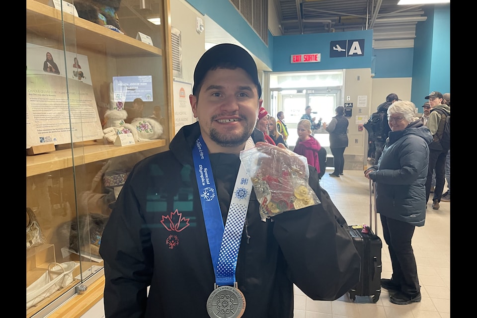 Josh Boudreau says he acquired his pins by trading with other skaters.
