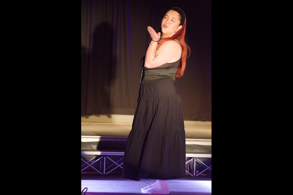 Monica Loreen Dillon blows a kiss to a fan during the Great Northern Arts Fashion Show on July 12. The much anticipated return of the Northern festival was a big hit.