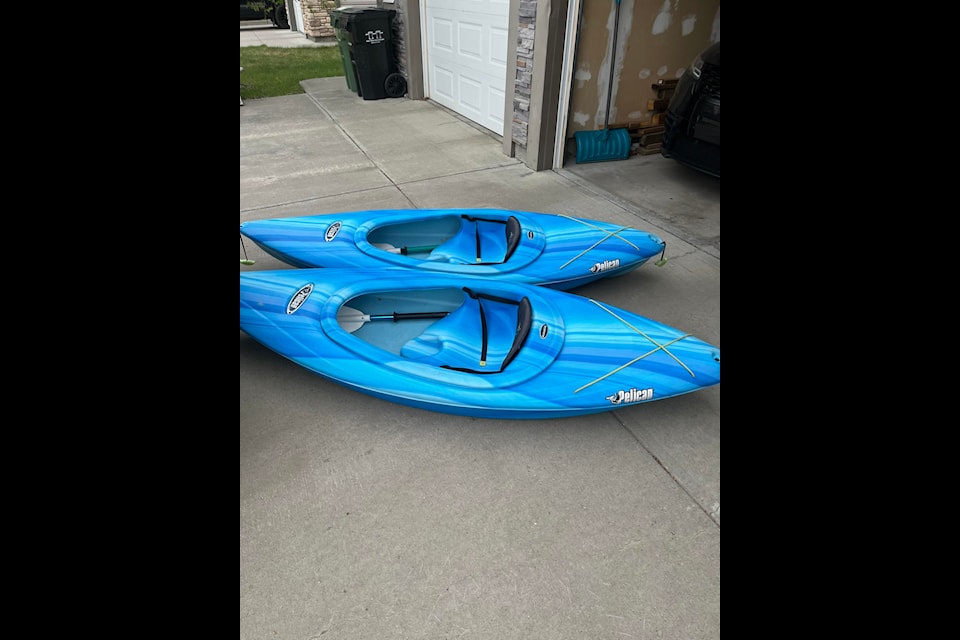 These two kayaks were donated by Francis Gruben with hopes of establishing a kayaking club for youth in Tuktoyaktuk.
Photo courtesy Francis Gruben