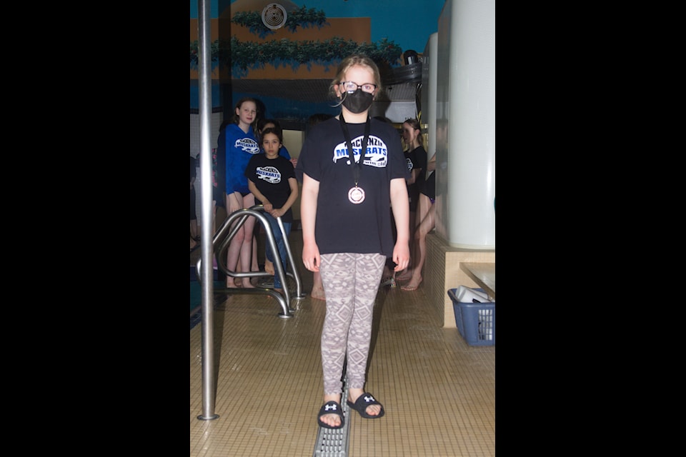 Our Youth of the Week is AJ Lalonde, who finished third in aggregate for age 10 and under at the Yukon Invitational Championship Swim Meet in Whitehorse, May 3-5. AJ is looking forward to getting back into the pool and building on her successes.