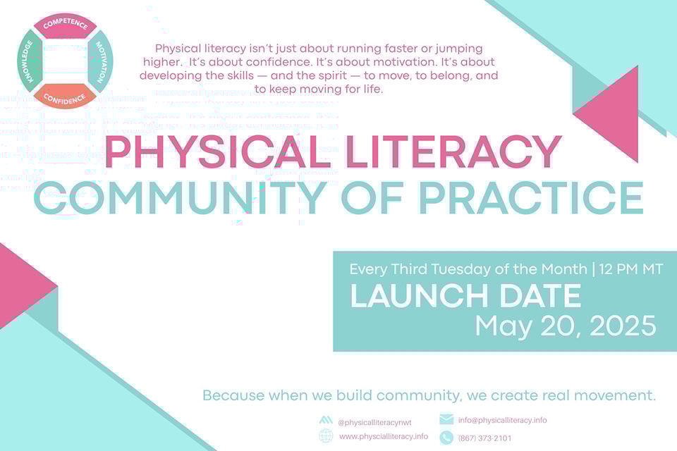 Physical Literacy NWT will be launching a new initiative titled Community of Practice on May 20. Image courtesy of Thorsten Gohl