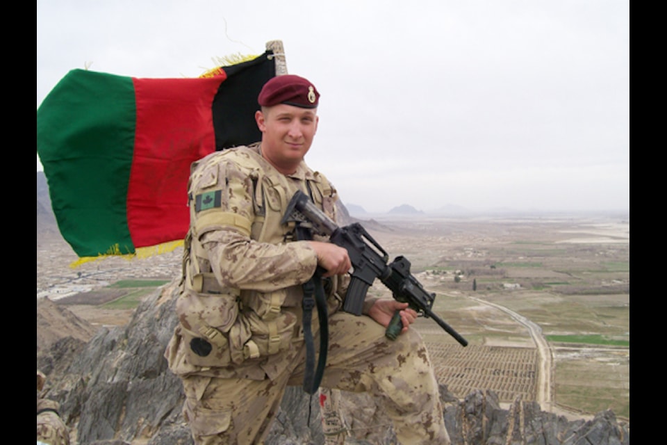 Jordan Anderson while on deployment in Afghanistan. Remembrance Day will be marked on Nov. 11.