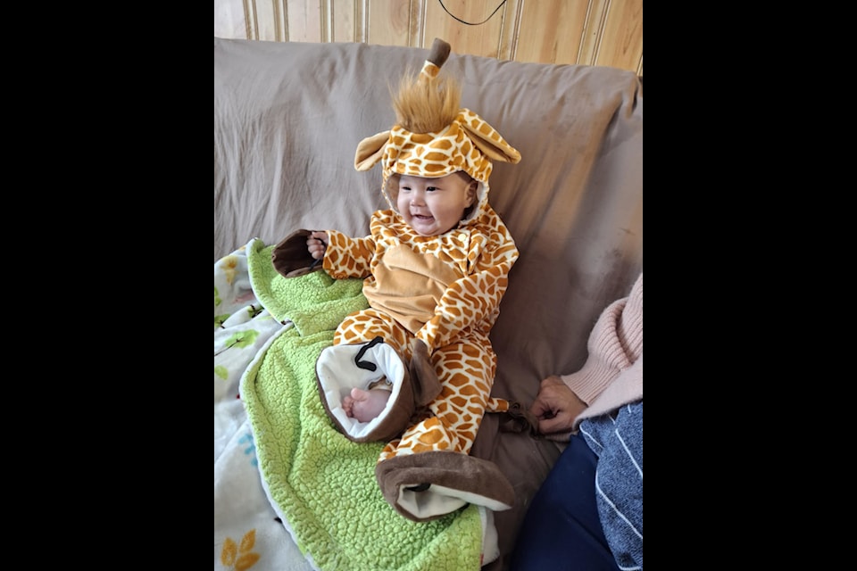 Our Youth of the Week is Henley Bernhardt, seen here trying on his first Halloween costume. At four months old, he was a little young for trick or treating, so instead he went to visit family around town.