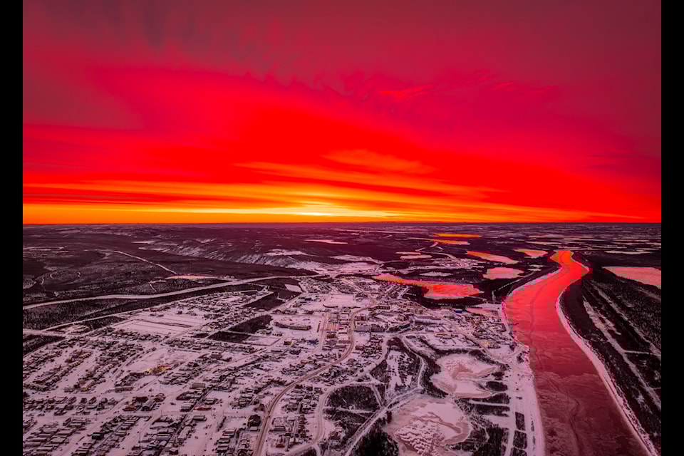 Inuvik was treated to one of its glorious sunrises on Oct. 21. As the days get shorter, the skies, when clear, are becoming more colourful.