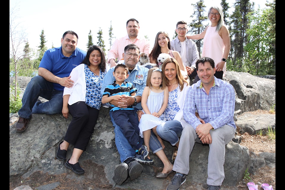 Tony Whitford and his family enjoy a photo together. Photo courtesy of the Whitford family