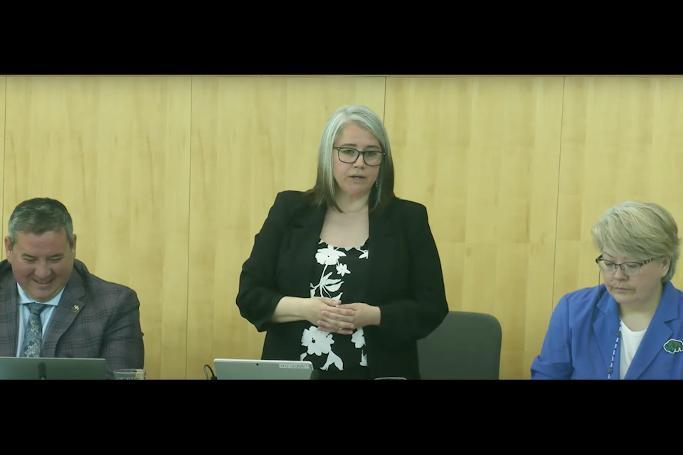 When asked by Range Lake MLA Kieron Testart, Health and Social Services Minister Lesa Semmler could not that an emergency physician will be in-person at Stanton Territorial Hospital's emergency department 24/7 this summer. Screenshot courtesy of the legislative assembly