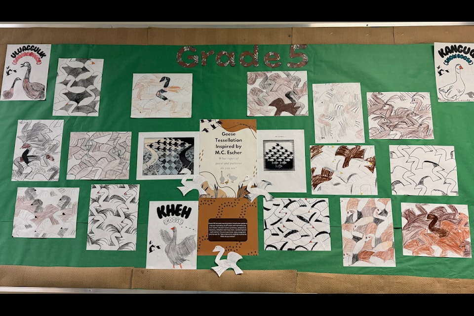 Geese and Escher, by the 2023 East Three School Grade 5B class. Send your artwork to Inuvik Drum and we’ll showcase it in this space in a future edition.