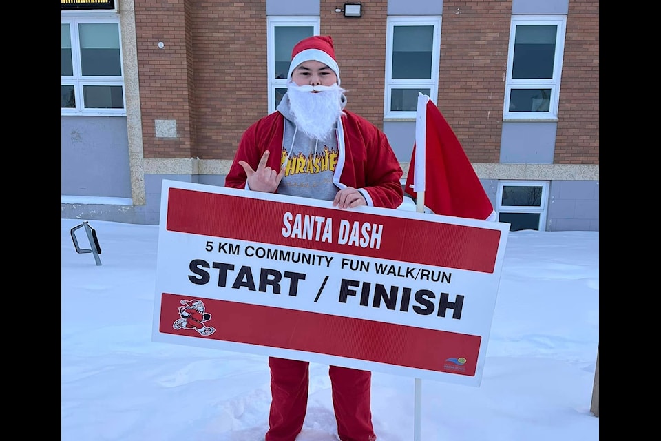 Vaughn Fraser, a Grade 9 student at Paul William Kaeser High School, was the fastest participant in the 5 km Santa Dash. Photo courtesy of Paul William Kaeser High School