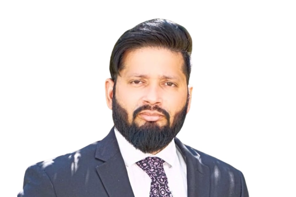 Manqoosh Khan is the Freedom Party of BC's candidate for Delta North in this fall's provincial election, happening Saturday, Oct. 19, 2024.