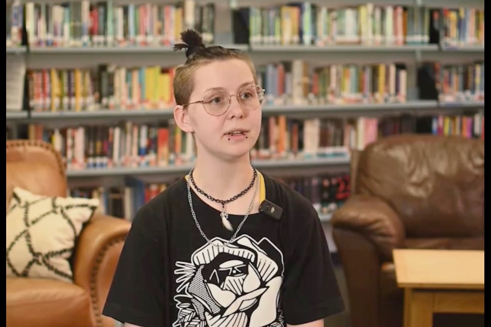Trin Van Rheenen made a video presentation to Delta city councillors about the importance of a local youth hub, at their July 8 meeting.