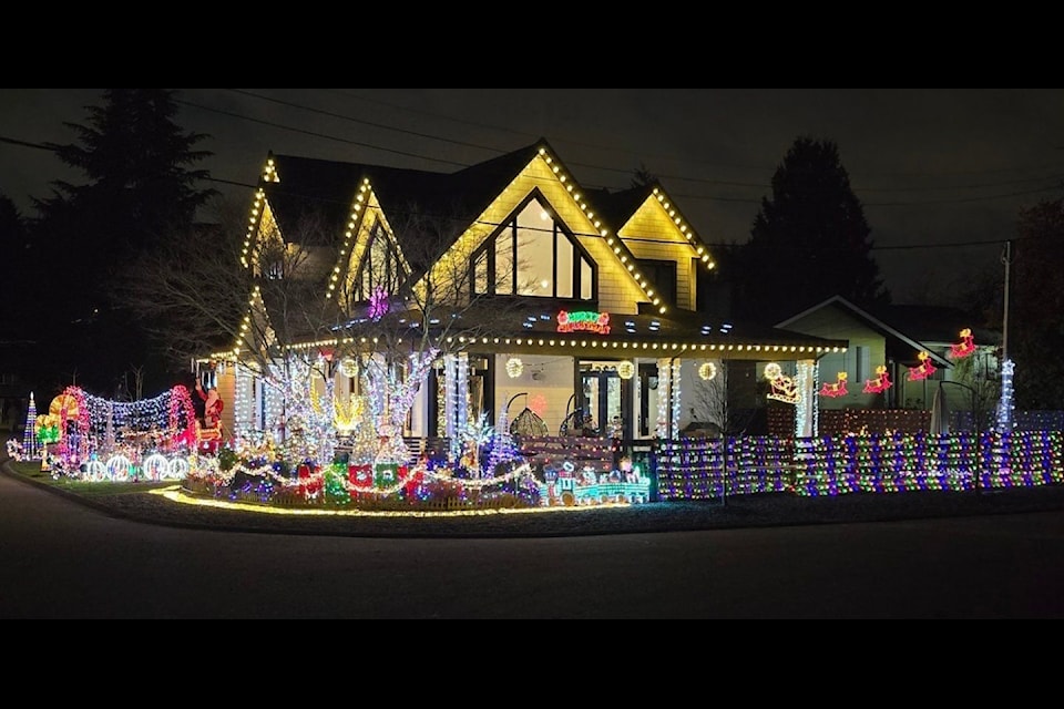 The Gill residence in North Delta is sparkling again for the holiday season.