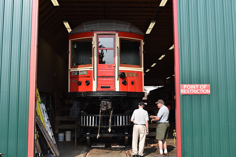 On Friday, Aug. 11, the Connaught car was lowered back onto its wheels after months of refurbishment in the air. (Grace Kennedy photo)
