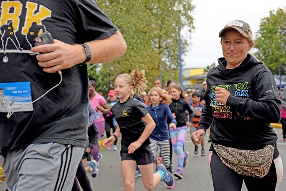 Nearly 300 people participated in the 2019 North Delta Terry Fox Run on Sunday, Sept. 15 at Sungod Recreation Centre. (James Smith photo)