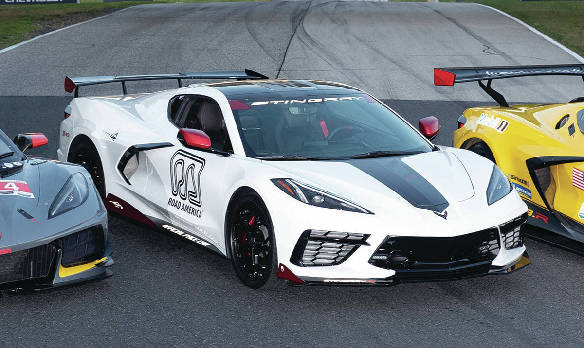 Chevrolet trotted out a more aggressive looking Corvette (it was the pace car) at a recent race at Road America in Wisconsin. PHOTO: CORVETTE RACING VIA TWITTER