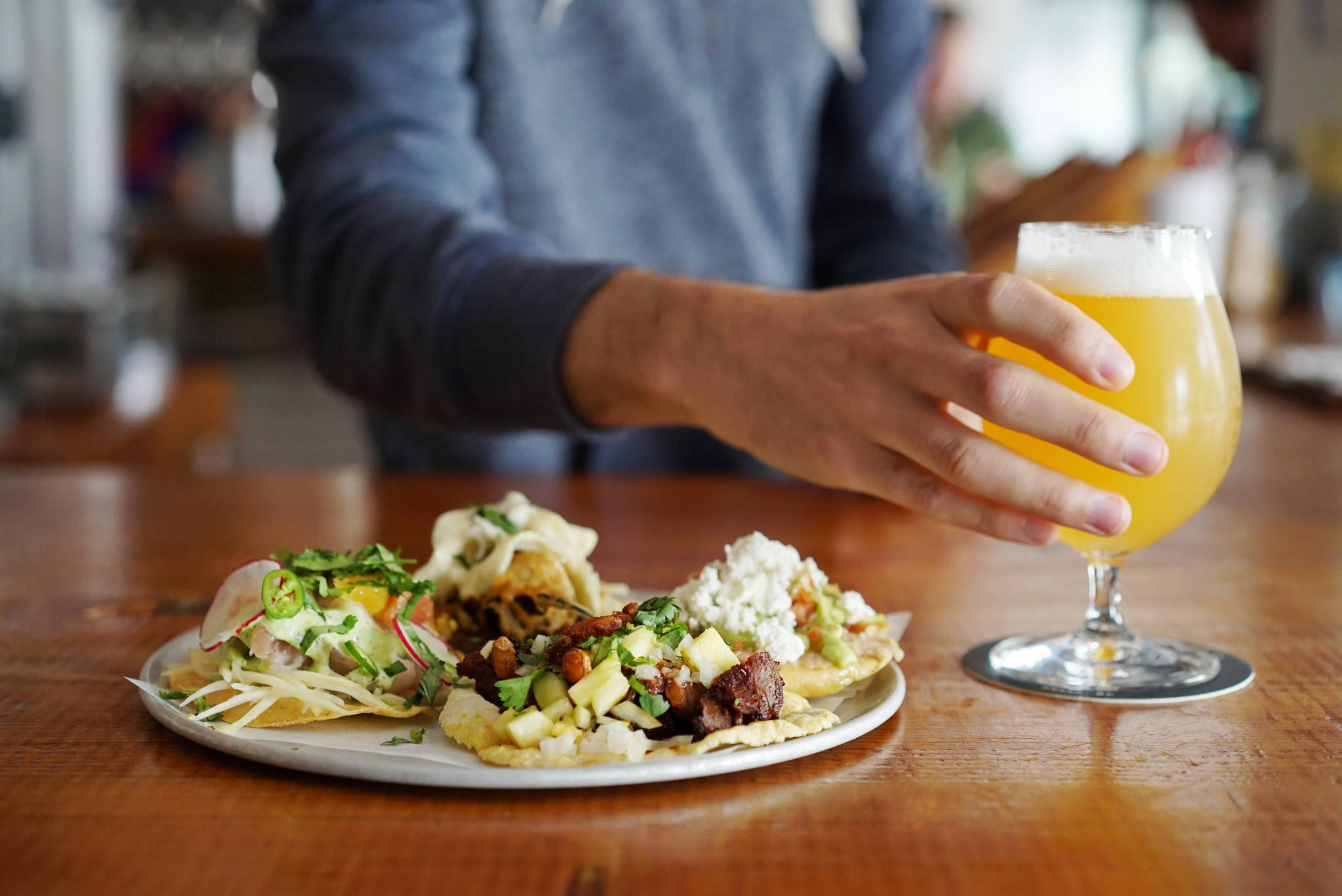 Each Dine Around Delta prix fixe menus typically include an appetizer, dessert and entrée, and many will recommend a beverage pairing, for an extra fee, showcasing BC wine, beer, cider or spirits. Photo courtesy Tourism Delta.