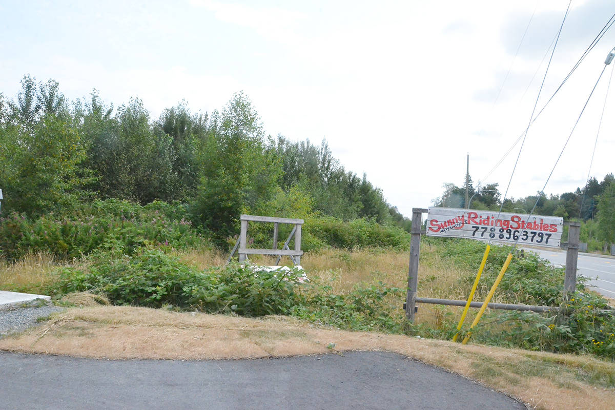 The current riding ring on the site the Township is proposing for a one-mile race track that could replace both Hastings Park and Fraser Downs. (Matthew Claxton/Langley Advance Times)
