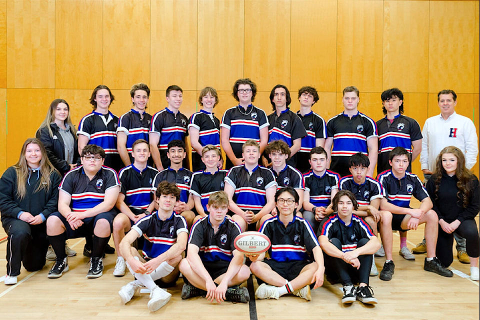The Clayton Heights senior boys’ rugby team has had a successful season in its first year back after a lengthy hiatus. (Photo submitted: Bruce Dayton)