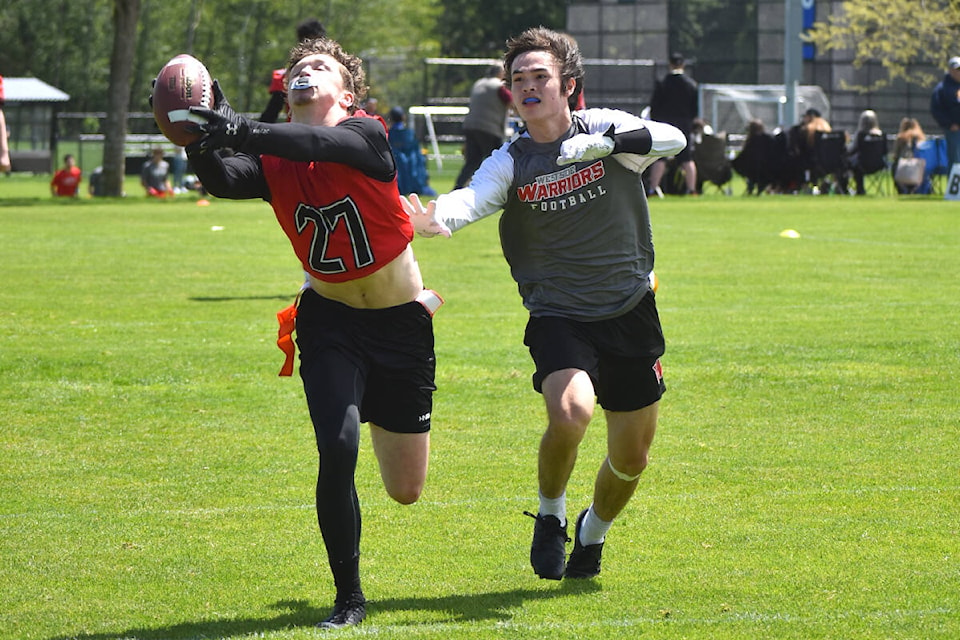 More than 1,700 players – in divisions ranging from U8 to U19 – took part in British Columbia Provincial Football Association flag-football provincials last week at South Surrey Athletic Park. (Nick Greenizan photo)