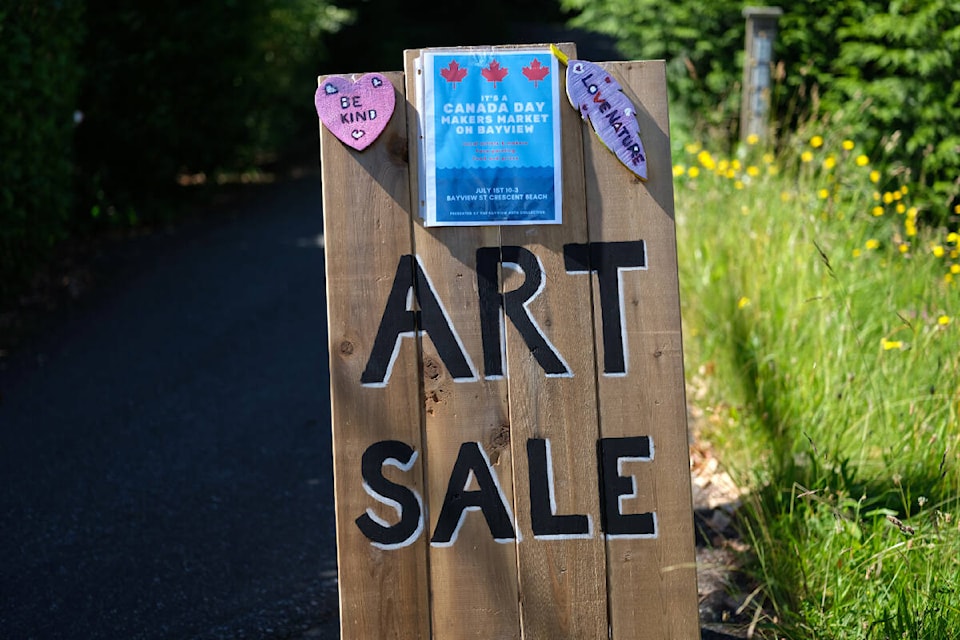 Bayview Arts Collective hosted a makers market at Crescent Beach on Canada Day. (Geoffrey Yue photos)